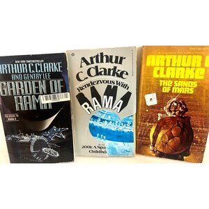 Arthur C. Clarke SciFi Books: Garden Of Rama Rendezvous With Rama Sands Of Mars